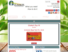 Tablet Screenshot of clarkeshardware.com